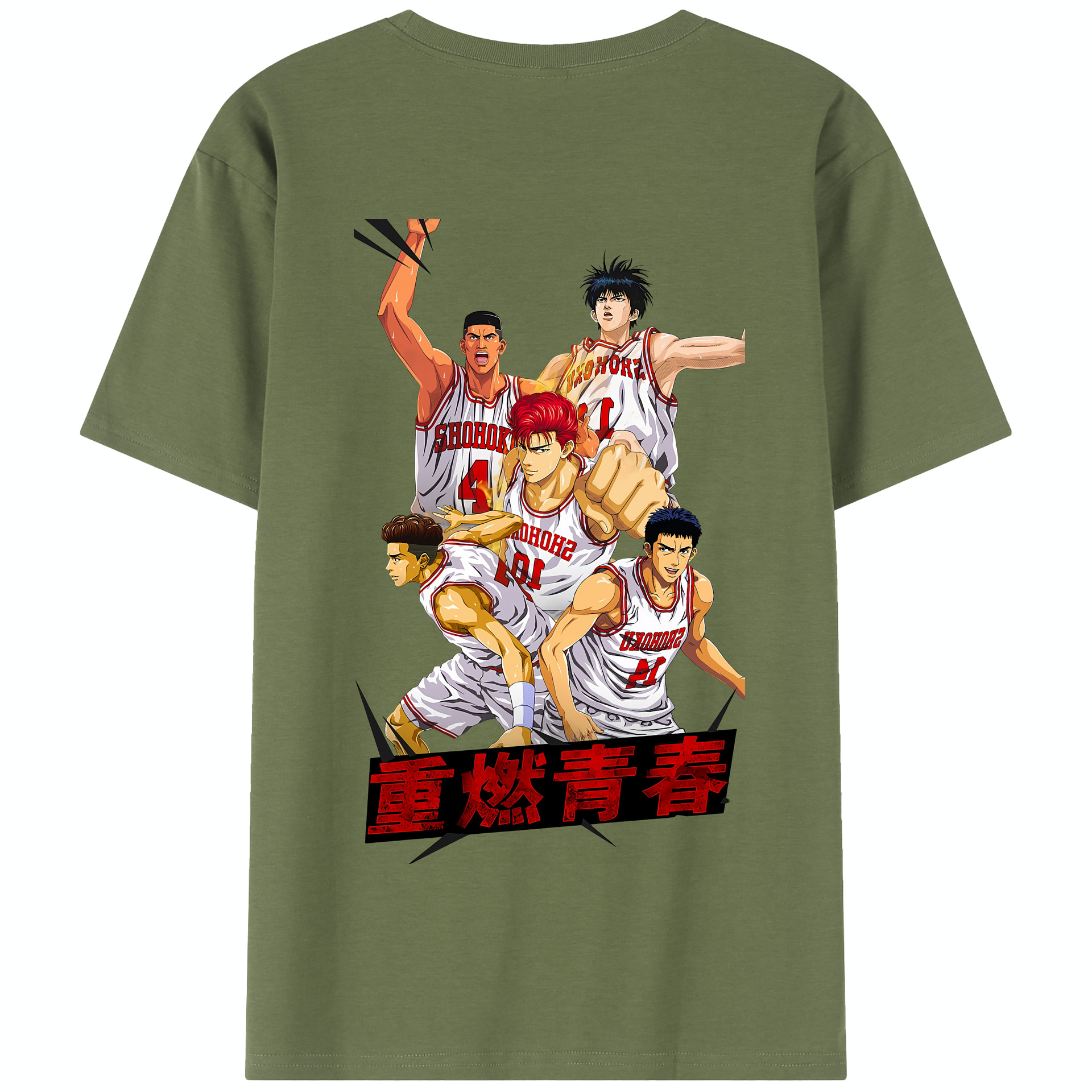 SLAM DUNK／スラムダンク 綿100％半袖Tシャツ（背面プリント）